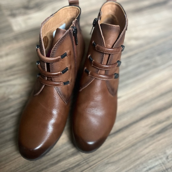 Pikolinos Size 40/9 Womens Brown Leather Booties Boots - Picture 3 of 8